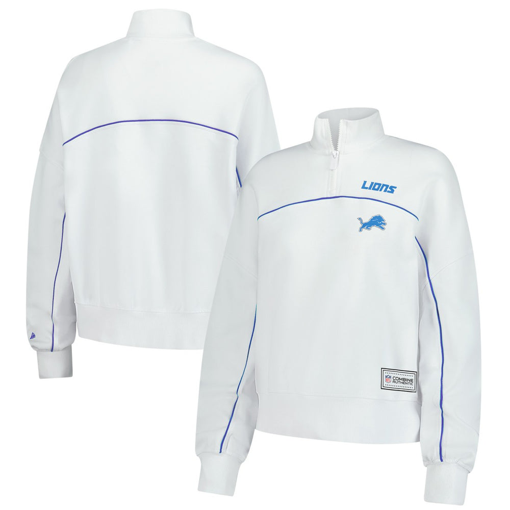 New Era Detroit Lions Female Adult White Functional Fandom Quarter-Zip Sweatshirt online