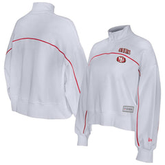 New Era San Francisco 49ers Female Adult White Functional Fandom Quarter-Zip Sweatshirt sale