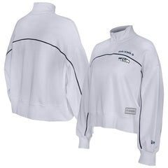 New Era Seattle Seahawks Female Adult White Functional Fandom Quarter-Zip Sweatshirt cheap