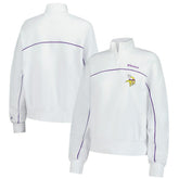 New Era Minnesota Vikings Female Adult White Functional Fandom Quarter-Zip Sweatshirt for sale