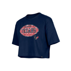 Houston Texans New Era Girl's Flip Sequin Boxy T-Shirt - Navy cheap