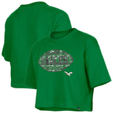 Philadelphia Eagles New Era Girl's Flip Sequin Boxy T-Shirt - Kelly Green on sale