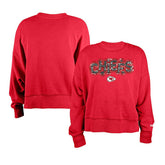 Kansas City Chiefs New Era Girl's Flip Sequin Sweatshirt - Red discount