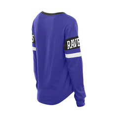 Baltimore Ravens New Era Women's Throwback Lace-Up Long-Sleeve T-Shirt - Purple sale