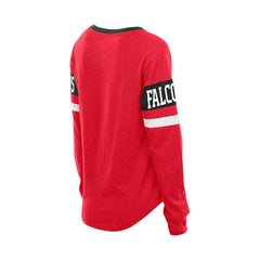 Atlanta Falcons New Era Women's Throwback Lace-Up Long-Sleeve T-Shirt - Red online