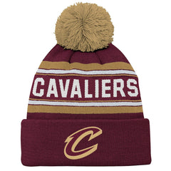 Cleveland Cavaliers Outerstuff Youth Backboard Jacquard Cuffed Knit Hat with Pom sale - Wine sale