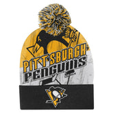 Pittsburgh Penguins Outerstuff Youth New Edge Cuffed Knit Hat with Pom - Black Hats