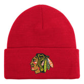 Chicago Blackhawks Outerstuff Youth 2.0 Essential Cuffed Knit Hat - Red Hats