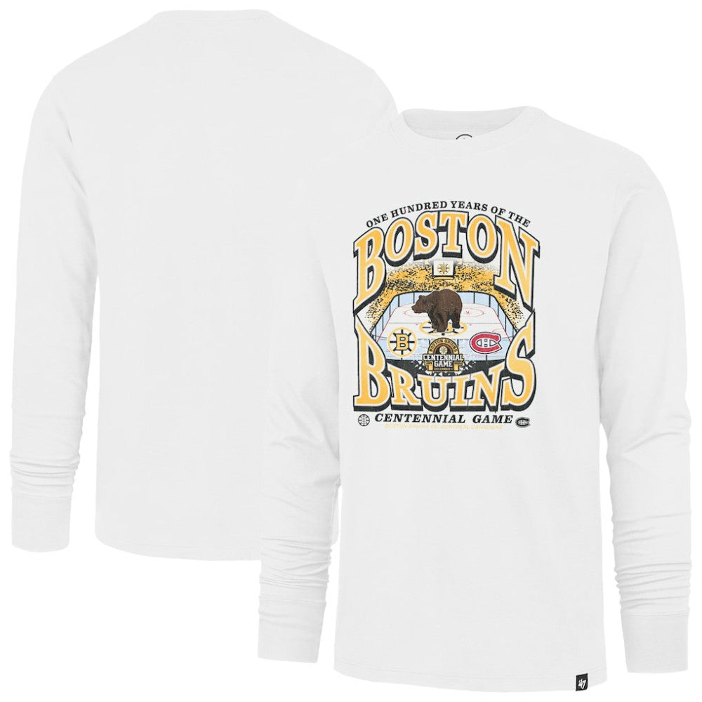 Boston Bruins '47 Centennial Game Long Sleeve T-Shirt - White T-shirts
