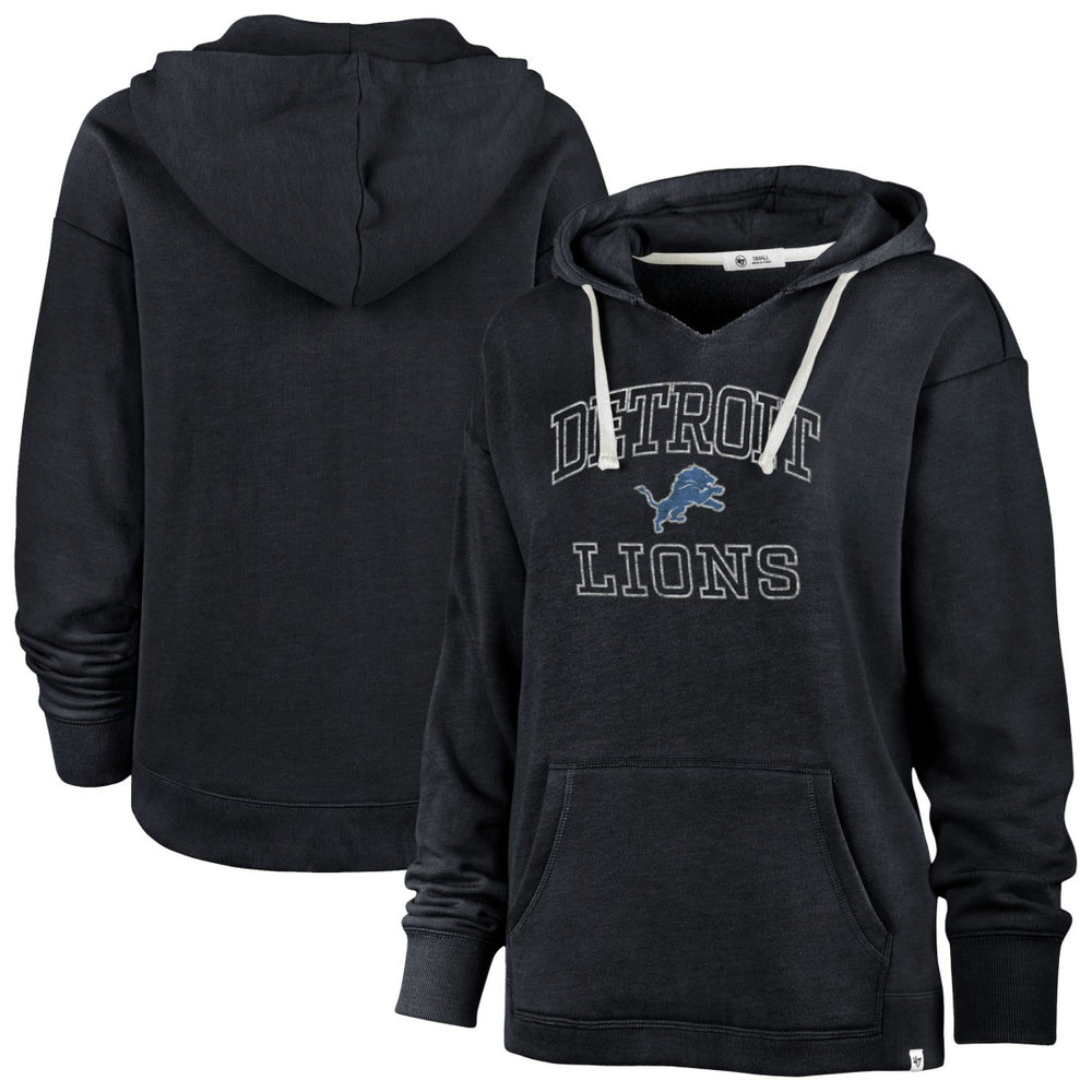 Detroit Lions '47 Women's Plus Size Clarity Kennedy Pullover Hoodie - Navy for sale