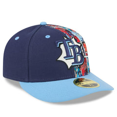 Tampa Bay Rays 2025 MLB Diamond Hero Edition Low Profile 59FIFTY Fitted Hat Navy/Light Blue