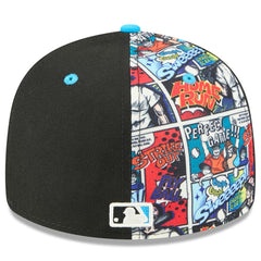 Miami Marlins 2025 MLB Diamond Hero Edition Low Profile 59FIFTY Fitted Hat Black/Blue