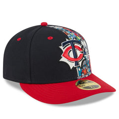 Minnesota Twins 2025 MLB Diamond Hero Edition Low Profile 59FIFTY Fitted Hat Navy/Red