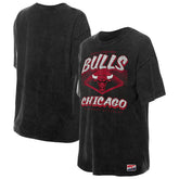Chicago Bulls Women's Throwback Mineral Wash Oversized T-Shirt sale - Black for sale