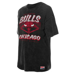 Chicago Bulls Women's Throwback Mineral Wash Oversized T-Shirt sale - Black for sale