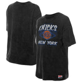 New York Knicks Women's Throwback Mineral Wash Oversized T-Shirt - Black on sale