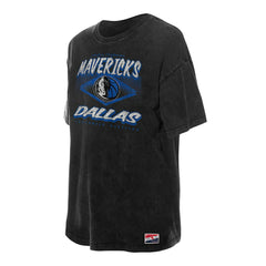 Dallas Mavericks Women's Throwback Mineral Wash Oversized T-Shirt sale - Black cheap