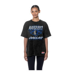 Dallas Mavericks Women's Throwback Mineral Wash Oversized T-Shirt sale - Black cheap