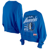 Dallas Mavericks Women's Boxy Throwback Mineral Wash Sweatshirt sale - Blue sale