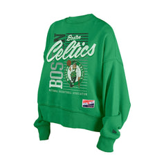 Boston Celtics Women's Boxy Throwback Mineral Wash Sweatshirt - Kelly Green on sale