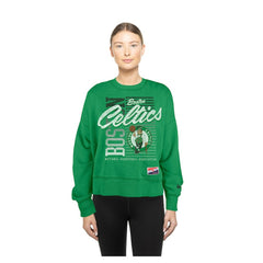 Boston Celtics Women's Boxy Throwback Mineral Wash Sweatshirt - Kelly Green on sale