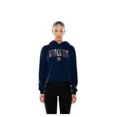 Minnesota Timberwolves Women's Glam Game Open Back Hoodie - Navy for sale