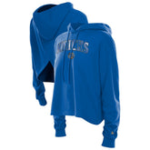 New York Knicks Women's Glam Game Open Back Hoodie - Blue on sale