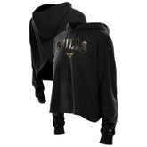 Chicago Bulls Women's Glam Game Open Back Hoodie - Black outlet