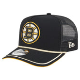 Boston Bruins New Era Vintage Team Rope A-Frame 9FIFTY Snapback Hat - Black Hats