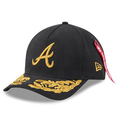 Atlanta Braves x Alpha Industries A-Frame 9FORTY Adjustable Hat Black