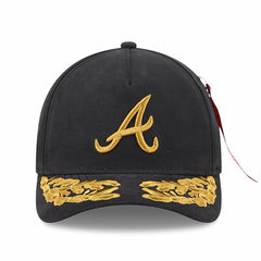 Atlanta Braves x Alpha Industries A-Frame 9FORTY Adjustable Hat Black
