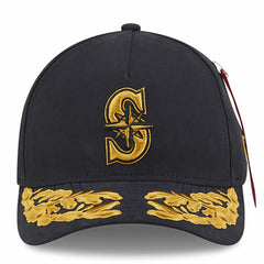 Seattle Mariners x Alpha Industries A-Frame 9FORTY Adjustable Hat Black