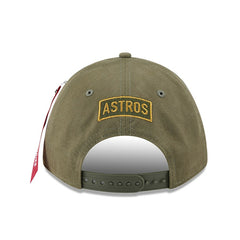 Houston Astros x Alpha Industries A-Frame 9FORTY Adjustable Hat Olive