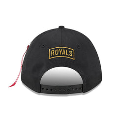 Kansas City Royals x Alpha Industries A-Frame 9FORTY Adjustable Hat Black