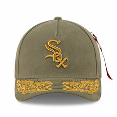 Chicago White Sox x Alpha Industries A-Frame 9FORTY Adjustable Hat Olive