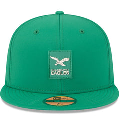 Philadelphia Eagles New Era 2025 Sideline Throwback 59FIFTY Fitted Hat - Kelly Green cheap