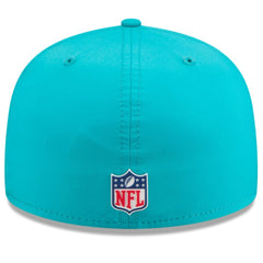 Miami Dolphins New Era 2025 Sideline 59FIFTY Fitted Hat - Aqua on sale
