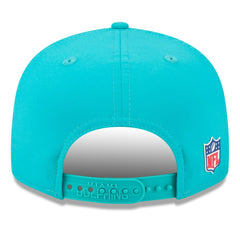 Miami Dolphins New Era 2025 Sideline Split Panel 9FIFTY Snapback Hat - Aqua cheap