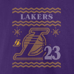 LeBron James Los Angeles Lakers Ugly Sweater Name & Number T-Shirt - Purple shop