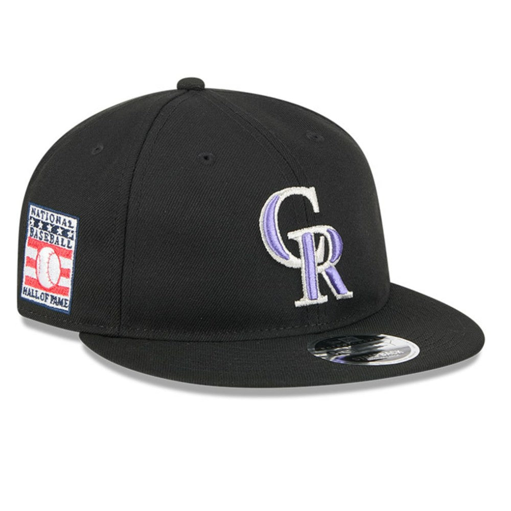 Colorado Rockies Baseball Hall of Fame Retro Crown 9FIFTY Adjustable Hat Black