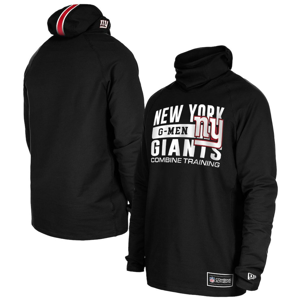 New York Giants New Era Functional Fandom Balaclava Helmet Stripe Tri-Blend Hoodie - Black outlet