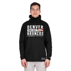 Denver Broncos New Era Functional Fandom Balaclava Helmet Stripe Tri-Blend Hoodie - Black cheap