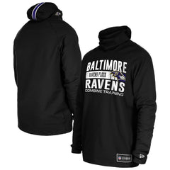 Baltimore Ravens New Era Functional Fandom Balaclava Helmet Stripe Tri-Blend Hoodie - Black discount