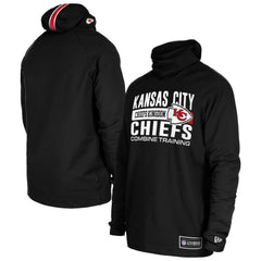 Kansas City Chiefs New Era Functional Fandom Balaclava Helmet Stripe Tri-Blend Hoodie - Black discount