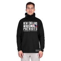 New England Patriots New Era Functional Fandom Balaclava Helmet Stripe Tri-Blend Hoodie - Black cheap
