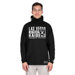Las Vegas Raiders New Era Functional Fandom Balaclava Helmet Stripe Tri-Blend Hoodie - Black outlet
