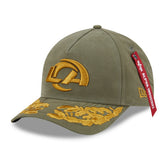 Los Angeles Rams New Era x Alpha Industries A-Frame 9FORTY Adjustable Hat - Olive online