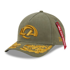 Los Angeles Rams New Era x Alpha Industries A-Frame 9FORTY Adjustable Hat - Olive online