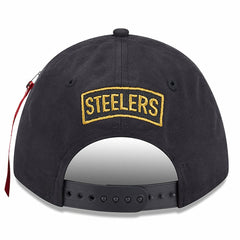 Pittsburgh Steelers New Era x Alpha Industries A-Frame 9FORTY Adjustable Hat - Black discount