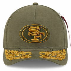San Francisco 49ers New Era x Alpha Industries A-Frame 9FORTY Adjustable Hat - Olive on sale